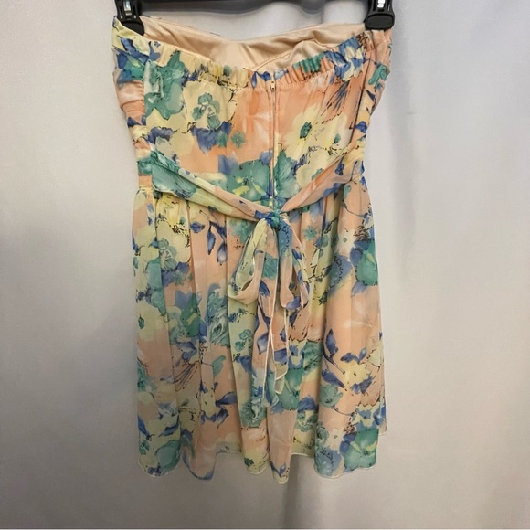 Trixxi Orange Pink Strapless Sundress for Weddings - Picture 4 of 4